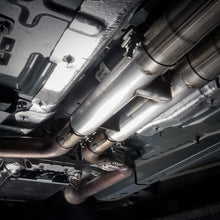 Carica l'immagine nel visualizzatore di Gallery, Stainless Works 2018+ Ford Mustang GT 3in Redline Series Catback H-Pipe w/Active Valves &amp; Quad Tips