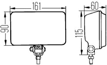 Charger l&#39;image dans la galerie, Hella 450 H3 12V SAE/ECE Fog Lamp Kit Clear - Rectangle (Includes 2 Lamps)