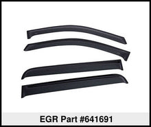 Charger l'image dans la galerie, EGR 2019 Chevrolet Silverado 1500 Crew Cab Tape-On Window Visors - Set of 4 - Dark Smoke (641691)