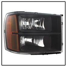 Carica l&#39;immagine nel visualizzatore di Gallery, Xtune GMC Sierra 07-13 Crystal Headlights Black HD-JH-GSIE07-AM-BK