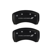 Charger l&#39;image dans la galerie, MGP 4 Caliper Covers Engraved Front &amp; Rear With stripes/Challenger Red finish silver ch