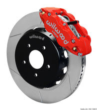 गैलरी व्यूवर में इमेज लोड करें, Wilwood Narrow Superlite 6R Dust Seal Front Hub Kit 14.00in Red w/ Lines 04-06 GTO