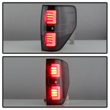 Carica l&#39;immagine nel visualizzatore di Gallery, Spyder 09-14 Ford F150 V2 Light Bar LED Tail Lights - Black (ALT-YD-FF15009V2-LBLED-BK)