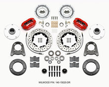 गैलरी व्यूवर में इमेज लोड करें, Wilwood Forged Dynalite-M Front Kit 10.75in Drilled Red 1950-1955 MG-TD/TF