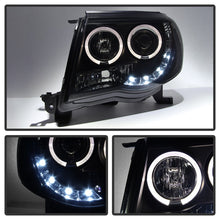 Cargar imagen en el visor de la galería, Spyder Toyota Tacoma 05-11 Projector Headlights LED Halo LED Blk Smke PRO-YD-TT05-HL-BSM