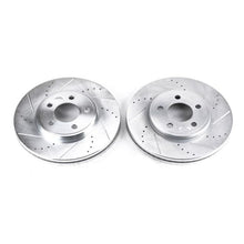 Laden Sie das Bild in den Galerie-Viewer, Power Stop 03-11 Ford Crown Victoria Front Evolution Drilled &amp; Slotted Rotors - Pair