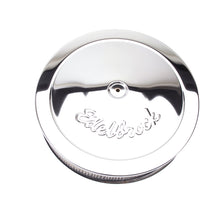 गैलरी व्यूवर में इमेज लोड करें, Edelbrock Air Cleaner Pro-Flo Series Round Steel Top Paper Element 14In Dia X 3 75In Dropped Base