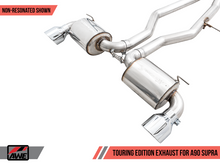 Carica l&#39;immagine nel visualizzatore di Gallery, AWE 2020 Toyota Supra A90 Non-Resonated Touring Edition Exhaust - 5in Chrome Silver Tips