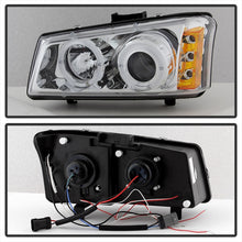 Laden Sie das Bild in den Galerie-Viewer, Spyder Chevy Silverado 1500 03-06 Projector Headlights LED Halo LED Ambr Reflctr Ch PRO-YD-CS03-AM-C