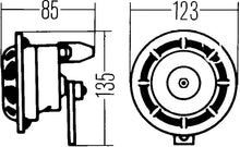 Cargar imagen en el visor de la galería, Hella Horn STone 24V 500Hz Htone Blk (B133)