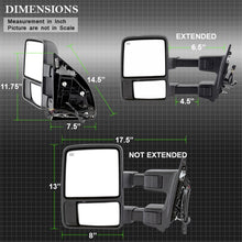 Cargar imagen en el visor de la galería, xTune Ford SuperDuty 08-15 Extendable Heated Mirrors w/ LED Signal Smoke MIR-FDSD08S-PW-SM-SET