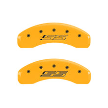 Cargar imagen en el visor de la galería, MGP Front set 2 Caliper Covers Engraved Front Bowtie Black finish silver ch