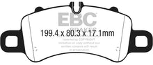 Cargar imagen en el visor de la galería, EBC 2016+ Porsche 911 (991/2 w/Cast Iron Rotors) 3.0TT Carrera Bluestuff Front Brake Pads