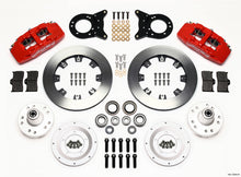 गैलरी व्यूवर में इमेज लोड करें, Wilwood Dynapro 6 Front Hub Kit 12.19in Red 1970-1973 Mustang Disc &amp; Drum Spindle