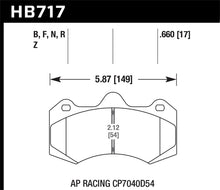 Laden Sie das Bild in den Galerie-Viewer, Hawk AP Racing CP7040D54 HPS 5.0 Brake Pads