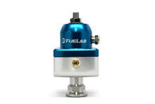 Carica l'immagine nel visualizzatore di Gallery, Fuelab 555 Carb Adjustable FPR Blocking 10-25 PSI (1) -8AN In (2) -8AN Out - Blue