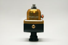 Carica l'immagine nel visualizzatore di Gallery, Fuelab 555 Carb Adjustable FPR Blocking 1-3 PSI (1) -8AN In (2) -8AN Out - Gold
