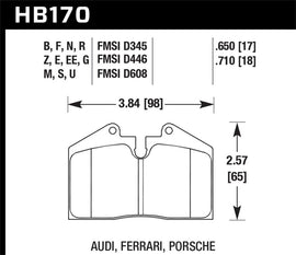 Hawk 89-94 Porsche 911 / 86-94 944 / 93 & 95 968 Front & Rear Black Race Brake Pads