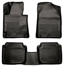 Carica l'immagine nel visualizzatore di Gallery, Husky Liners 2011 Hyundai Elantra WeatherBeater Combo Black Floor Liners