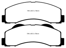 Cargar imagen en el visor de la galería, EBC 15+ Ford Expedition 3.5 Twin Turbo 2WD Yellowstuff Front Brake Pads
