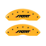 MGP 4 Caliper Covers Engraved Front & Rear SPORT Yellow finish black ch
