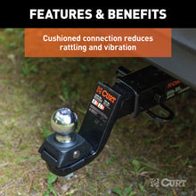 Carica l&#39;immagine nel visualizzatore di Gallery, Curt RockerBall 3in Drop Cushion Hitch Trailer Ball