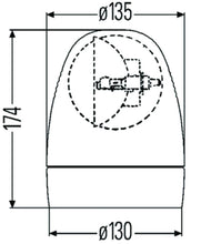 गैलरी व्यूवर में इमेज लोड करें, Hella Rotating Beacon H12V Amber Lamp 2Rl