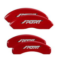 गैलरी व्यूवर में इमेज लोड करें, MGP 4 Caliper Covers Engraved Front &amp; Rear Edge Red finish silver ch