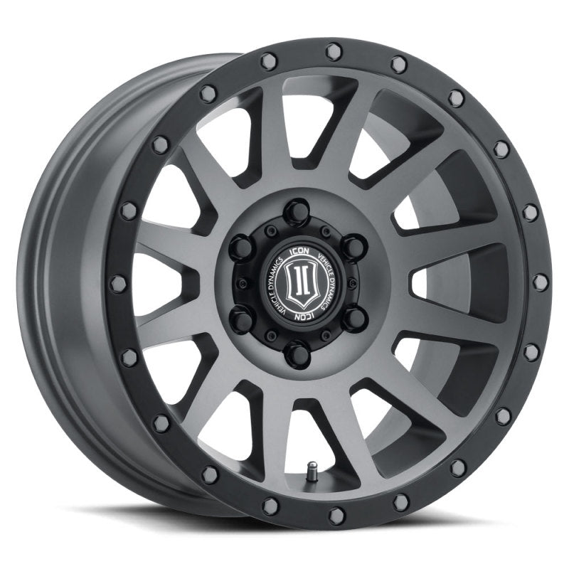 ICON Compression 18x9 6x5.5 25mm Offset 5.75in BS 95.1mm Bore Titanium Wheel