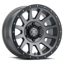 गैलरी व्यूवर में इमेज लोड करें, ICON Compression 18x9 6x5.5 25mm Offset 5.75in BS 95.1mm Bore Titanium Wheel