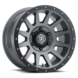 ICON Compression 18x9 6x5.5 25mm Offset 5.75in BS 95.1mm Bore Titanium Wheel