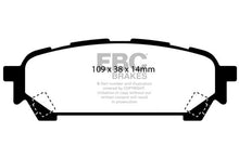 Cargar imagen en el visor de la galería, EBC 04-06 Saab 9-2X 2.0 Turbo Yellowstuff Rear Brake Pads