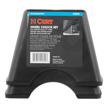 Carica l&#39;immagine nel visualizzatore di Gallery, Curt Wheel Chock Set (Up to 17in Wide Wheels)