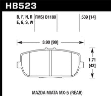 Laden Sie das Bild in den Galerie-Viewer, Hawk 06-10 Mazda Miata Mx-5 Rear HPS Sreet Brake Pads