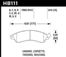 Load image into Gallery viewer, Hawk 94-04 Mustang Cobra / 88-95 Corvette 5.7L / 88-92 Camaro w/ Hvy Duty Brakes Front HP+ Street Br - 2to4wheels