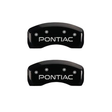 Charger l&#39;image dans la galerie, MGP 4 Caliper Covers Engraved Front &amp; Rear Pontiac Black Finish Silver Char 2004 Pontiac GTO