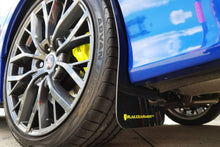 Carica l'immagine nel visualizzatore di Gallery, Rally Armor 15-18 Subaru WRX/STi Sedan UR Black Mud Flap w/ Green Logo