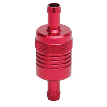 Load image into Gallery viewer, Russell Performance Red Street Fuel Filter (3in Length 1-1/8in diameter 3/8in inlet/outlet)