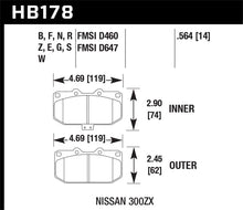 Cargar imagen en el visor de la galería, Hawk 2/1989-1996 Nissan 300ZX Base (Excl. Turbo) HPS 5.0 Front Brake Pads