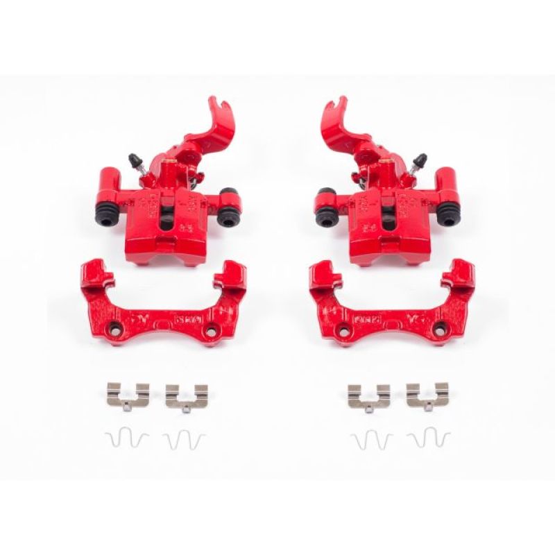 Power Stop 94-97 Mazda Miata Rear Red Calipers w/Brackets - Pair - 2to4wheels