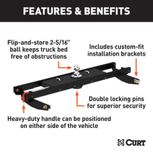 Load image into Gallery viewer, Curt 15-18 GMC Sierra 3500 HD Double Lock Gooseneck Hitch Kit w/Installation Brackets