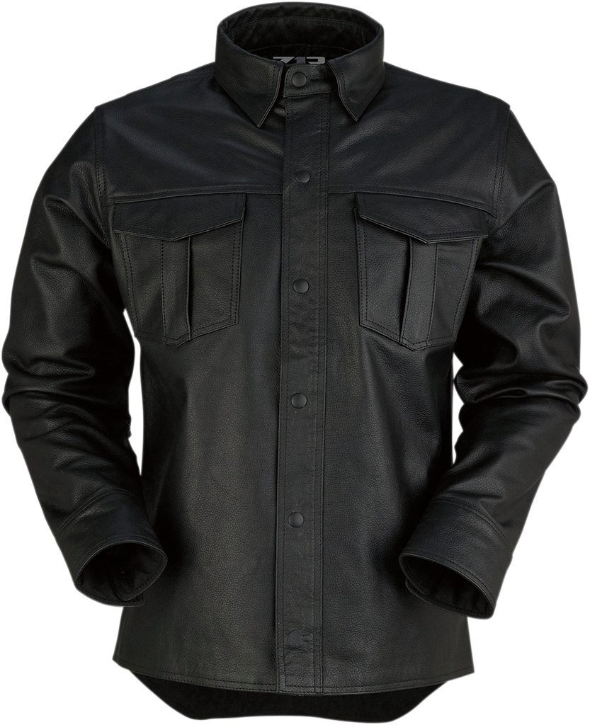 Z1R Motz Leather Shirt - Black - Small - Lemans 2810-3393