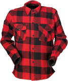 Z1R Duke Flannel Shirt - Red/Black - 4XL 3040-2820