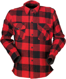 Z1R Duke Flannel Shirt - Red/Black - 5XL 3040-2821