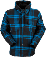 गैलरी व्यूवर में इमेज लोड करें, Z1R Timber Flannel Shirt - Black/Blue - 4XL 3040-2846