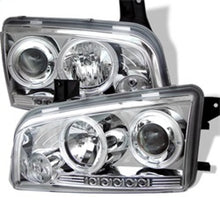 Carica l&#39;immagine nel visualizzatore di Gallery, Spyder Dodge Charger 06-10 Projector Headlights Halogen Model- LED Halo LED Chrm PRO-YD-DCH05-LED-C
