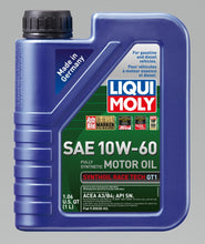 Load image into Gallery viewer, LIQUI MOLY 1L Synthoil Race Tech GT1 Motor Oil 10W60 - Single
