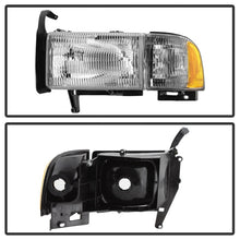 Carica l&#39;immagine nel visualizzatore di Gallery, xTune 94-01 Dodge Ram 1500 (Excl Sport) Headlights w/Corner - OEM Left (HD-JH-DR94-OE-L)