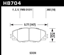 Carica l&#39;immagine nel visualizzatore di Gallery, Hawk 06-16 Toyota RAV4 HPS 5.0 Front Brake Pads