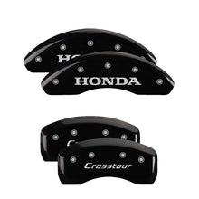 Carica l&#39;immagine nel visualizzatore di Gallery, MGP 4 Caliper Covers Engraved Front Honda Engraved Rear Crosstour Black finish silver ch